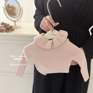 Áo sweater Dệt Kim Phong Cách Hàn Quốc Thời Trang Mùa Thu Cho Bé Gái Mềm