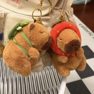 Dễ Thương Capybara Sang Trọng Móc Khóa Mặt Dây Chuyền Kawaii Lông Tơ Đồ Chơi Búp Bê Nhồi Bông Túi Đi Học Mặt Dây Chuyền Quà Tặng Sinh Nhật