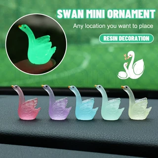 Đồ trang trí Thiên Nga Dạ Quang Mini Bằng Nhựa Resin Dễ Thương Trang Trí Sân Vườn