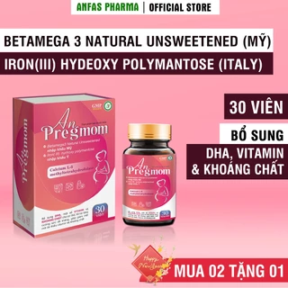 Viên Uống Bổ Sung DHA Cho Bà Bầu An Pregomom Lọ 30 Viên, Hỗ Trợ Tăng Sức Đề Kháng, Giảm Thiểu Mệt Mỏi - Anfas