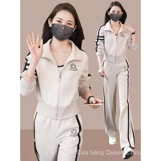 Set Đồ Thể Thao Áo cardigan Cổ Đứng Ôm Dáng Phong Cách Hàn Quốc Thời Trang Xuân Thu 2023 Cho Nữ