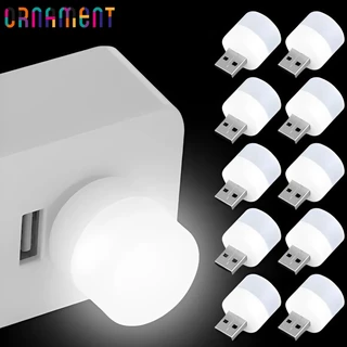 Đèn cắm sạc điện di động trên máy tính / Đèn ngủ LED nhỏ USB siêu sáng 5V / Đèn đọc sách bảo vệ mắt trắng ấm di động / Đèn cắm USB Mini /