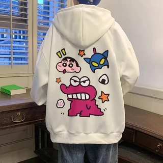 Áo Khoác hoodie Dáng Rộng Có Khóa Kéo Phong Cách anime Thời Trang unisex size m-8xl