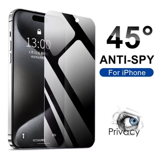 Kính Cường Lực Chống Nhìn Trộm Full Màn Cho iPhone 15 14 13 12 11 Pro Max Plus Mini 6 6s 7 8 Plus Se X Xr Xs Max