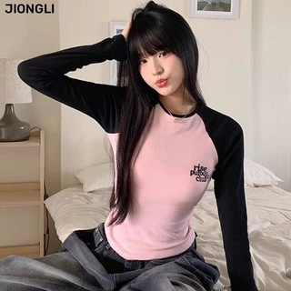 JIONGLI áo phông áo thun nữ croptop baby tee Phong cách Stylish phổ biến xu hướng WMY23C0AO8 50Z231215