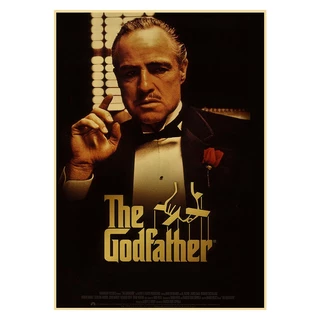 [Sẵn Hàng] Poster Phim The Godfather Decal Ảnh Dán Tường Phong Cách Vintage Trang Trí Nhà Cửa