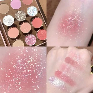 12 màu Eyeshadow Disk trang điểm màu hồng mặt đất