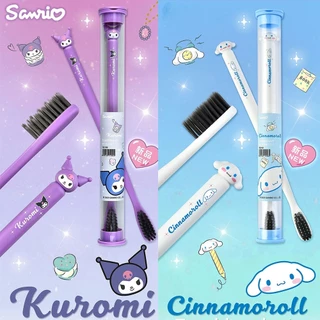 SANRIO Bàn Chải Đánh Răng kuromi melody cinnamoroll Lông Mềm Bằng Than Tre Nhỏ Gọn Cho Người Lớn Và Trẻ Em