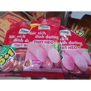 Xúc Xích Dinh Dưỡng Thịt Heo Ponnie Gói 198g( 6cây x33g)