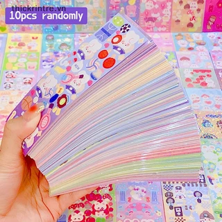 Set 10 sticker Họa Tiết Hoạt Hình Trang Trí Scrapbook