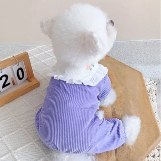 2024 Phong Cách Mới Thú Cưng Teddy Bichon Quần Áo Schnauzer Shiba Inu Yorkshire Quần Áo Chó Bốn Chân Thu Đông Phong Cách