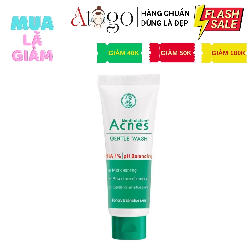 Sữa Rửa Mặt Kiểm Soát Dầu Ngăn Ngừa Mụn 7 Ngày Acnes GENTLE WASH 25g