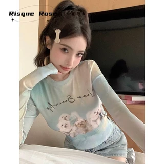 JIONGLI áo phông áo thun nữ croptop baby tee Fashion Thời trang INS Thể thao A29J2GL 48Z231129