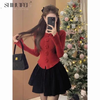 SHIHUIFEI Áo Len áo khoác cardigan Đơn giản Korean Thời trang Trendy WMY23C0B7X 50Z231215