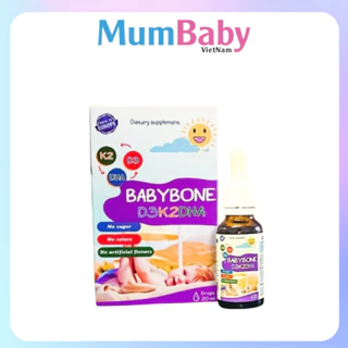 Vitamin D3 K2 MK7 BABYBONE DHA men vi sinh 10 chủng giúp bé phát triển chiều cao và trí não MumBaby