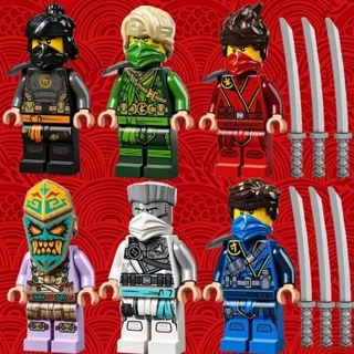 Lloyd Bộ 6 Mô Hình Đồ Chơi Xếp Hình Nhân Vật ninjago