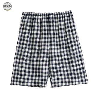 Phong Cách muji Nhật Bản Quần Short cotton Hai Lớp / Quần Đùi cotton Nguyên Chất / Quần Ngủ Mặc Nhà Thoải Mái / Chấm Bi Cho Cặp Đôi