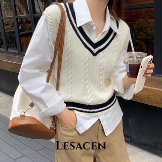 LESACEN Áo Len áo khoác cardigan hàn quốc INS Fashion Phong cách WMY2393FAI 44Z231102