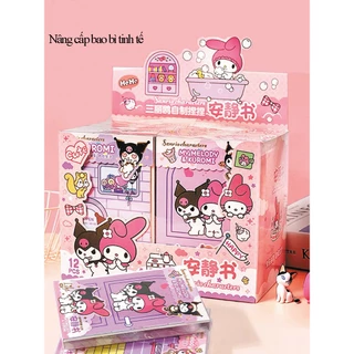 Đồ chơi cuốn sách yên tĩnh Sanrio Kuromi dành cho trẻ em, đồ chơi thủ công tự làm bằng tay không cần cắt | Gấu Pink