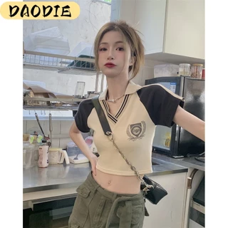 DAODIE áo croptop áo croptop nữ Thiết kế ít người cao eo slim hottie ngắn áo khoác 2023 NEW MAY0910