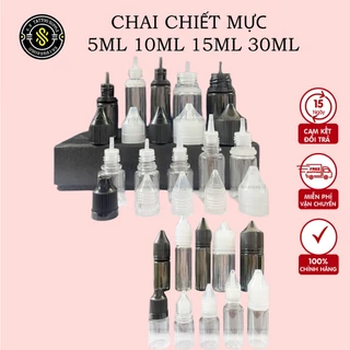 Lọ Nhựa Chiết Mực Xăm(🎁Tặng+ Freeship💝) Hũ Nhựa Chiết 5ml-10ml-15ml-30ml