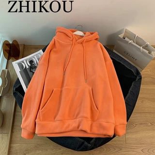 ZHIKOU Áo Khoác hoodie áo khoác nữ zip hoodie chic unique Phong cách Popular WWY23C0BBC 50Z231215