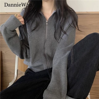 DannieWan Áo Len áo khoác cardigan Thể thao phổ biến Fashion Korean A21K041 52Z231226