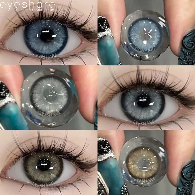 Mắt MỚI 1 Cặp Ống Kính Tiếp Xúc Màu Mắt Mỹ Phẩm Làm Đẹp Mắt Trang Điểm Học Sinh 0 Độ
