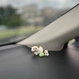 Douding Small Siamese Kitten M Car Center Console Window Decoration Cute Cartoon Car Doll Healing Car Products xMhx