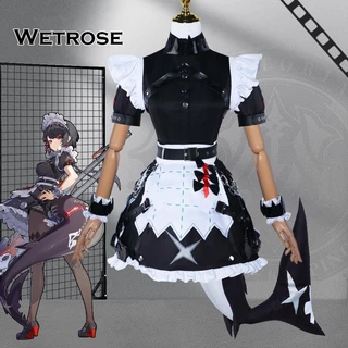 [Wetrose] Zenless Zone Zero ZZZ Ellen Joe Maid Trang phục hóa trang Cosplay Costume Cos Suit Anime Game Bộ đồ nữ Đồng bằng Playsuit Full Set Tóc giả Đuôi Halloween Xmas