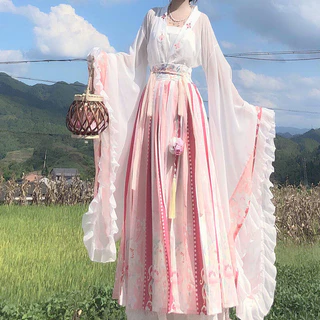 Hán Phục Cổ Trang Váy Nữ Tay Rộng Quần Áo Học Sinh Phong Cách Trung Quốc