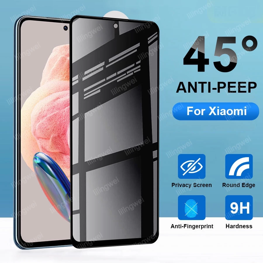 Kính Cường Lực Chống Nhìn Trộm Full Màn cho omi Redmi Note 13 12 11 10 9 Pro 12S 11S 10S 9S 12C 10C 10A 12C 13C