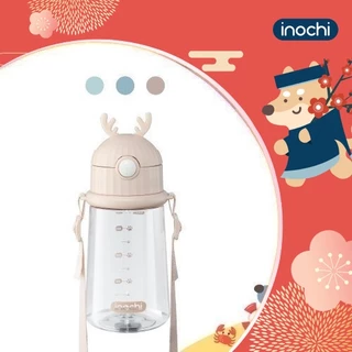 Bình nước trẻ em Inochi - Goki Rudy 450ml màu Xanh nhạt/Xanh bạc hà/Hồng nhạt