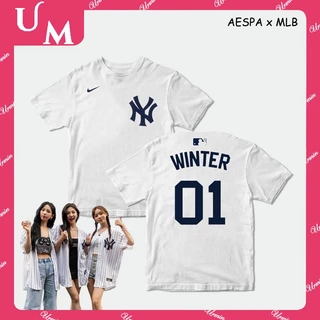 Áo Thun Cotton Ngắn Tay Dáng Rộng In Hình KPOP Vespa MLB Jersey Thời Trang Mùa Đông Cho Nam Nữ