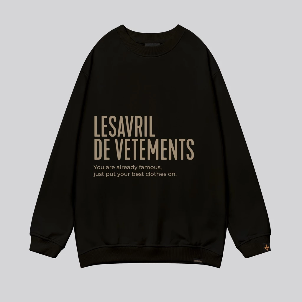 Áo nỉ Sweater Lesavril de Vetements Famous - Black