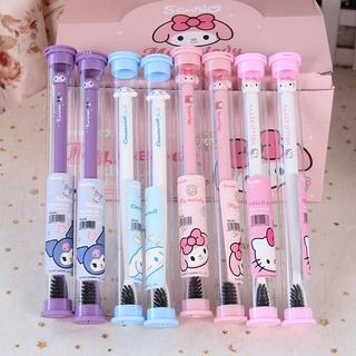 Kawaii Bàn Chải Đánh Răng kuromi melody cinnamoroll Mềm Trái Tim Cô Gái sanrio Dễ Thương Bằng Than Tre Nhỏ Gọn Cho Du Lịch