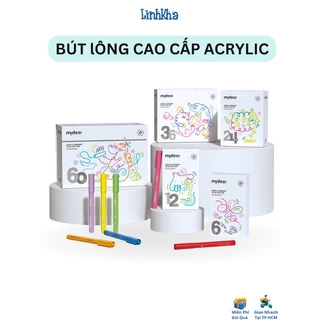 Bút Lông Màu Mực Acrylic An Toàn Vẽ Được Trên Nhiều Vật Liệu Mideer Acrylic Marker Ultra-soft Nib - Mideer