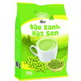 Bịch 300gr ( 12 gói x 25g) Bột đậu xanh hạt sen có đường uống liền Life 's Food (Date mới 16 tháng)