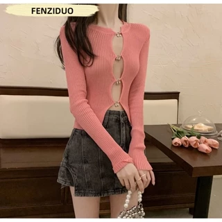 FENZIDUO Áo Len áo khoác cardigan Thời trang thời trang Fashion Phong cách WXF2300L9K 41Z231011