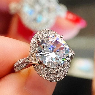 Nhẫn Đính Đá zircon Toàn Diện Phong Cách Âu Mỹ Mới Cho Nữ