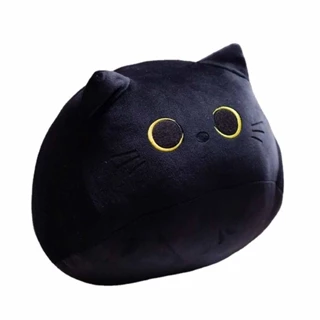 Cute Black Cat Plush Dolls Animal Stuffed Toys Plushie Pillow Toy for Kids Gift
