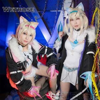 [Wetrose] Hololive Vtuber EN Fuwa Mococo Abyssgard Cosplay Costume Cos Suit Anime Game Bộ đồ nữ Trang phục trơn Bộ đồ hóa trang