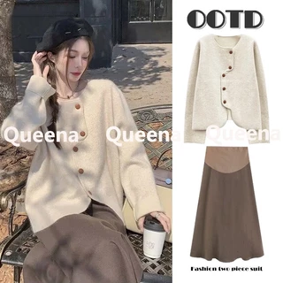 Queena  Áo Len áo khoác cardigan áo cardigan Thời trang hàn quốc  Thanh lịch Chất lượng cao Hàn Quốc Phong cách A91K68U 36Z230909