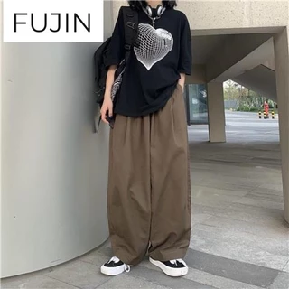 FUJIN quần_ống_rộng Quần Túi Hộp Vintage workwear pants 2023 NEW Style 072011