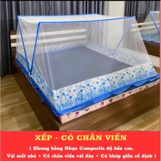 Màn xếp thông minh gấp gọn có chân viền chống muỗi,mùng xếp gọn khớp nối bền chắc