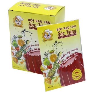 Bột rau câu dẻo Sóc vàng hộp 120g (10 gói x 12g) - GiaNhi store