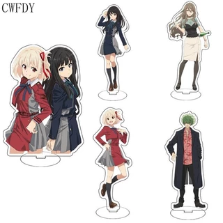 Mô hình Standee Anime Lycoris Recoil Acrylic Stand Inoue Takina Chisato Nishikigi decor góc học tập để bàn 15cm