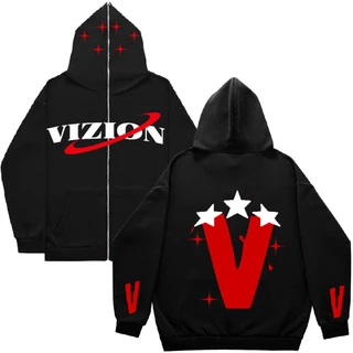 Áo hoodie v-star vizion cobweb hip hop gothic y2k zip up 90s Cho Nam Và Nữ