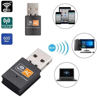 Bộ thu WiFi để nâng cấp 5G, Bộ phát USB WIFI, 600Mbps, cho PC và máy tính xách tay 2.4GHz và 5Ghz