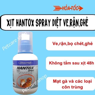 Thuốc xịt ve, rận Hantox Spray cho chó mèo hiệu quả, tiện lợi